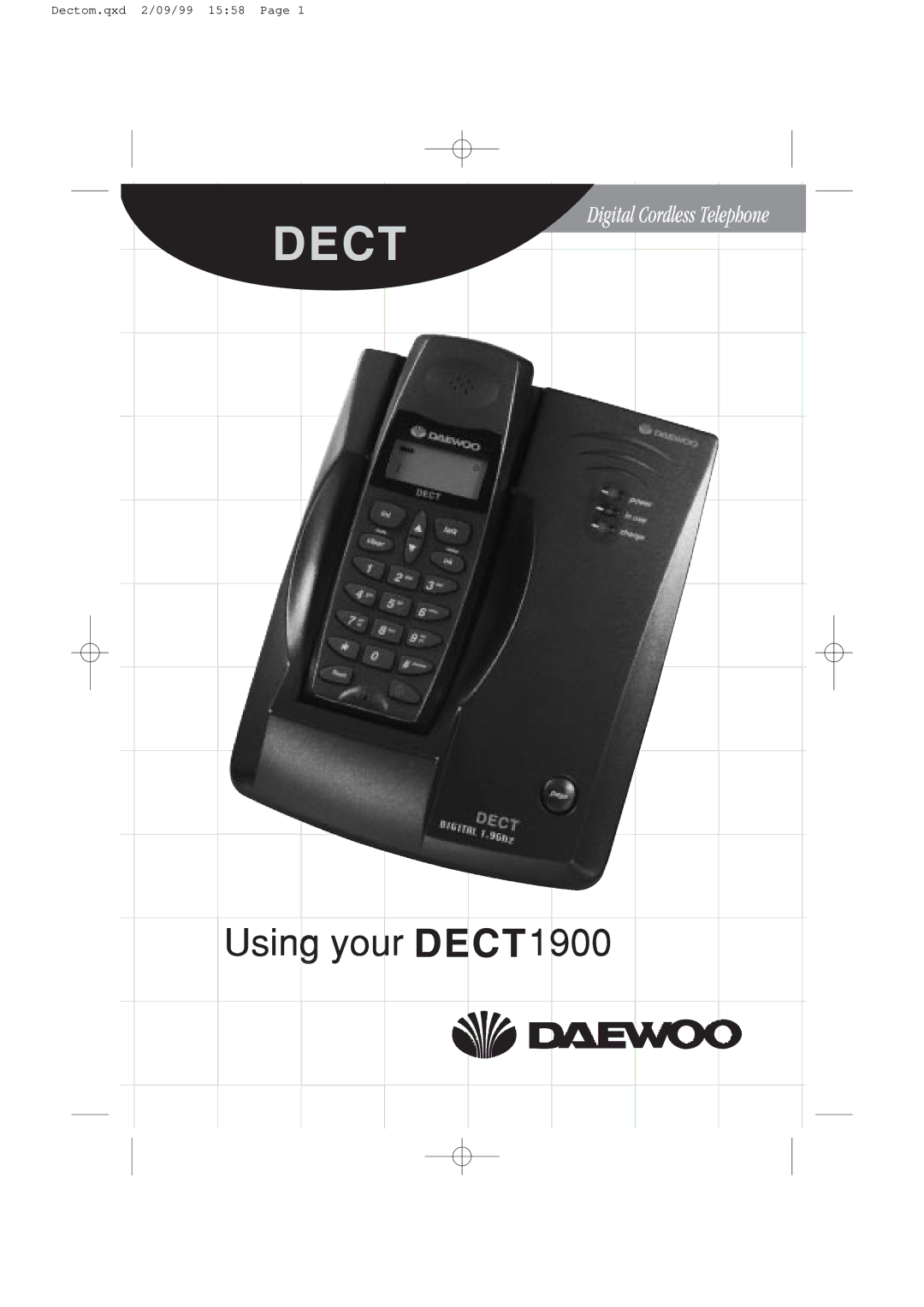 Daewoo DECT 1900 manual Dectom.qxd 2/09/99 1558 