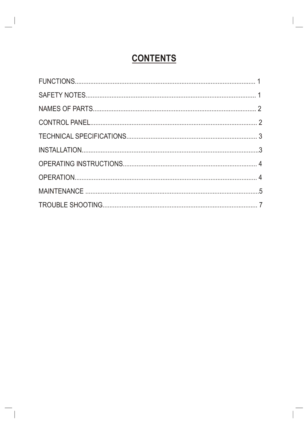 Daewoo DHC-400, DHC-600, DHC-250 manual Contents 