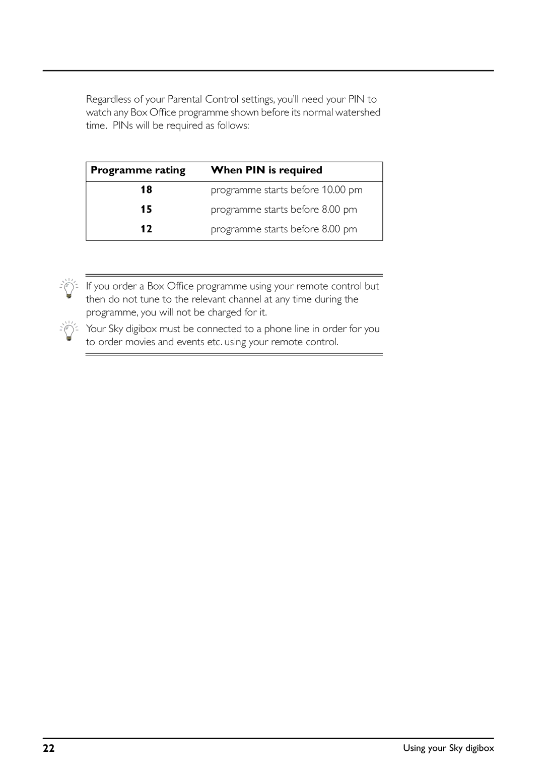 Daewoo digibox manual Programme rating When PIN is required 