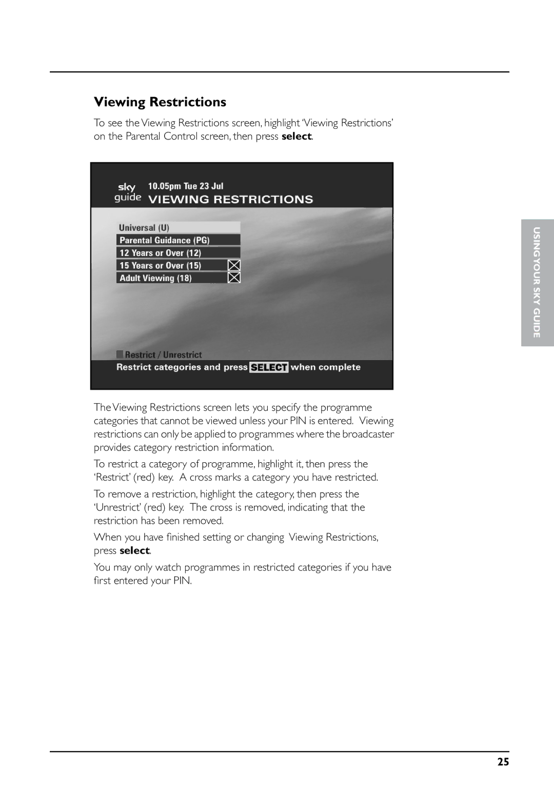 Daewoo digibox manual Viewing Restrictions 