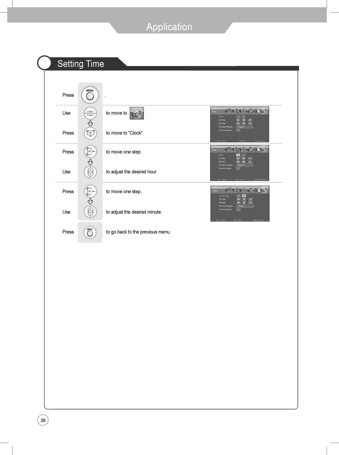 Daewoo DLP-3022, DLP-2622 user manual Setting Time 