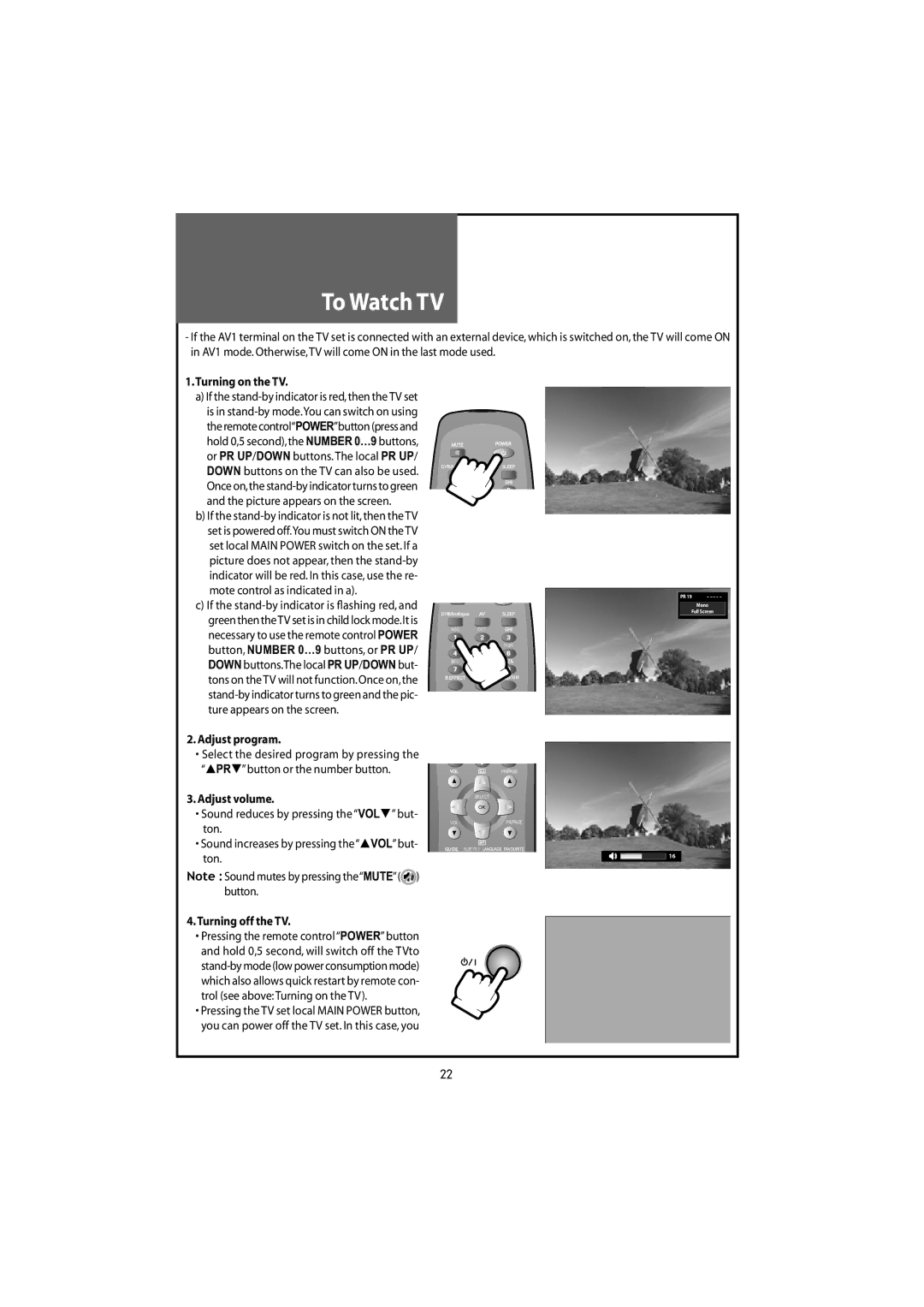 Daewoo DLT-20J1T, DLT-22W4T, DLT-20J9T, DLT-20J3T, DLT-19W4T instruction manual ToWatchTV 