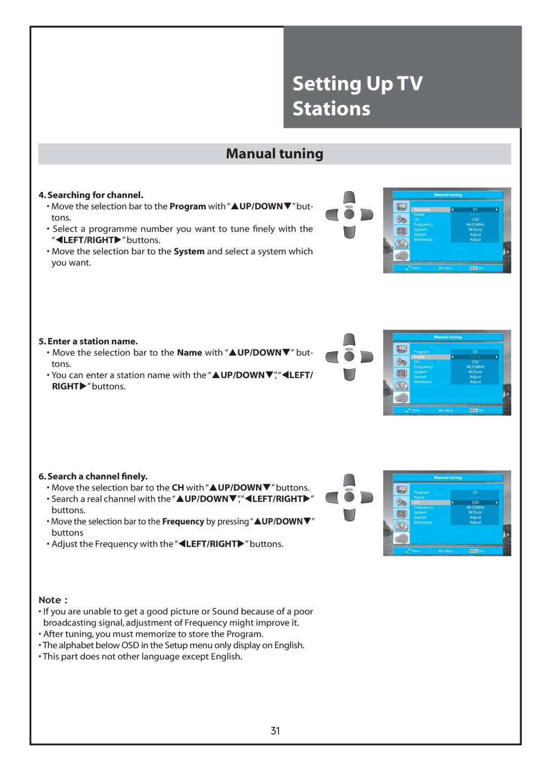 Daewoo DLT-26C2, DLT-26C3, DLT-32C1, DLT-32C2, DLT-32C3, DLT-37C3 instruction manual Program Name 