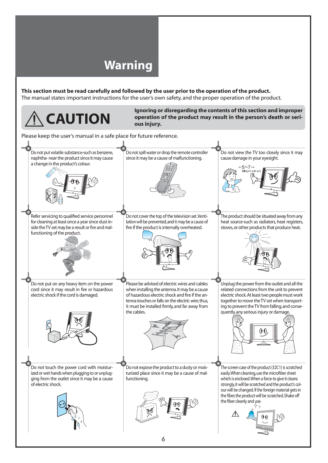 Daewoo DLT-26C2, DLT-26C3, DLT-32C1, DLT-32C2, DLT-32C3, DLT-37C3 instruction manual 