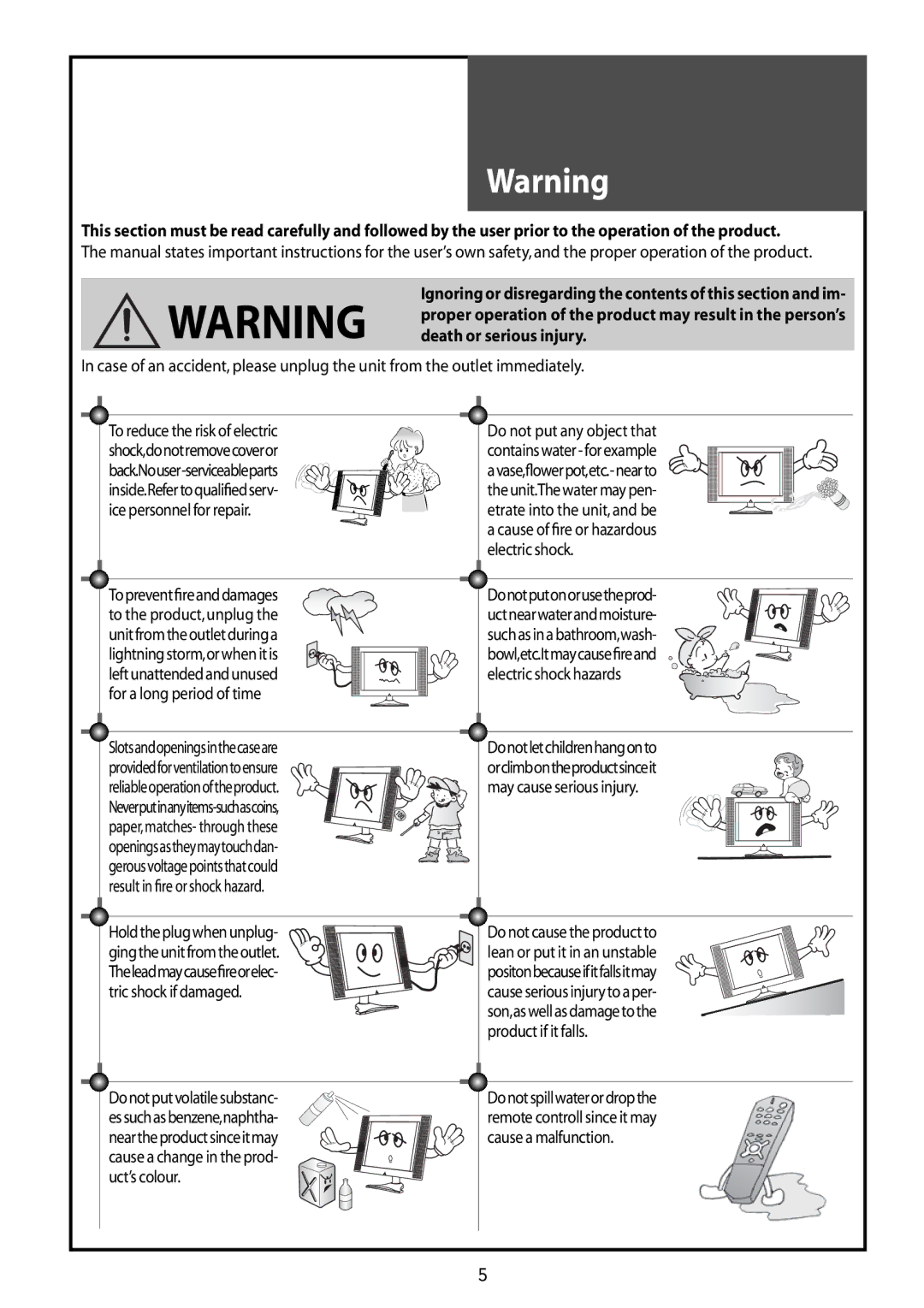 Daewoo DLT-32G1, DLT-37G1, DLT-42G1 instruction manual 