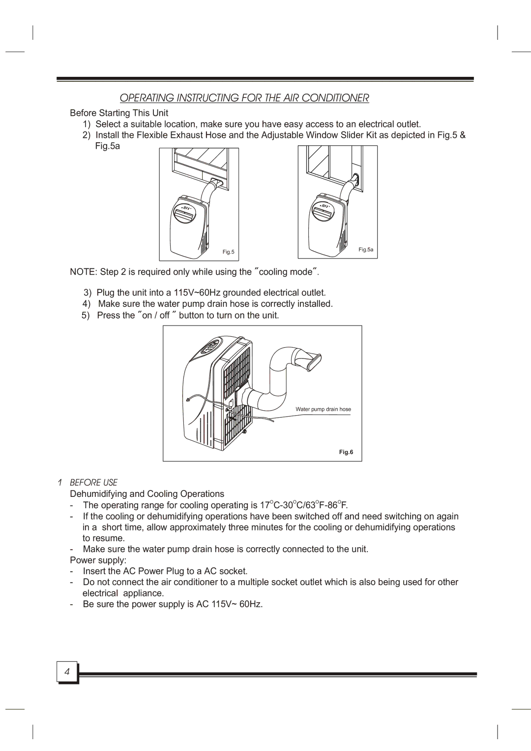 Daewoo DOC-091RH manual Operating Instructing for the AIR Conditioner, Before USE 