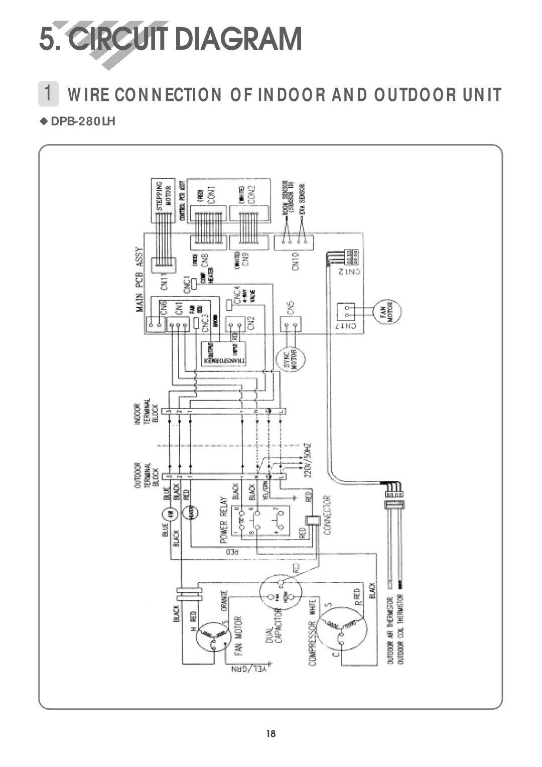 Daewoo DPB-280LH service manual Circuit Diagram 