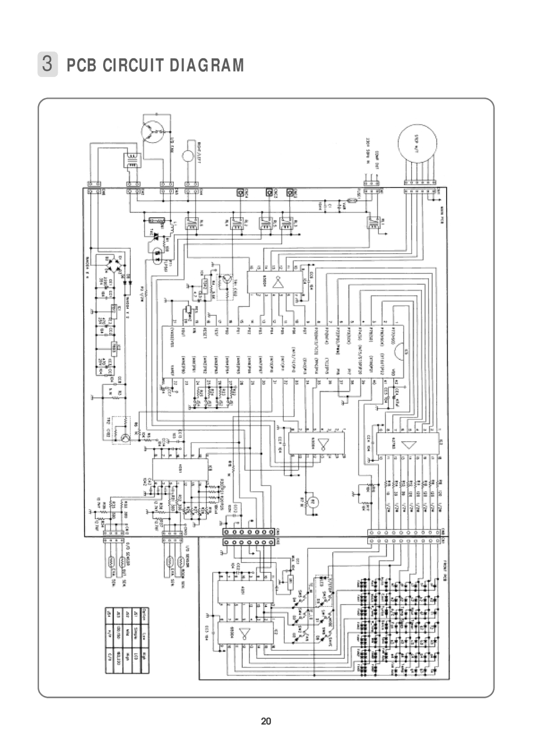 Daewoo DPB-280LH service manual PCB Circuit Diagram 