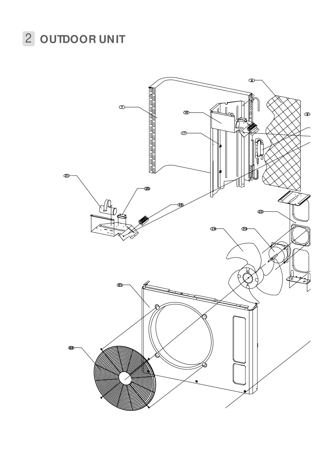 Daewoo DPB-280LH service manual Outdoor Unit 