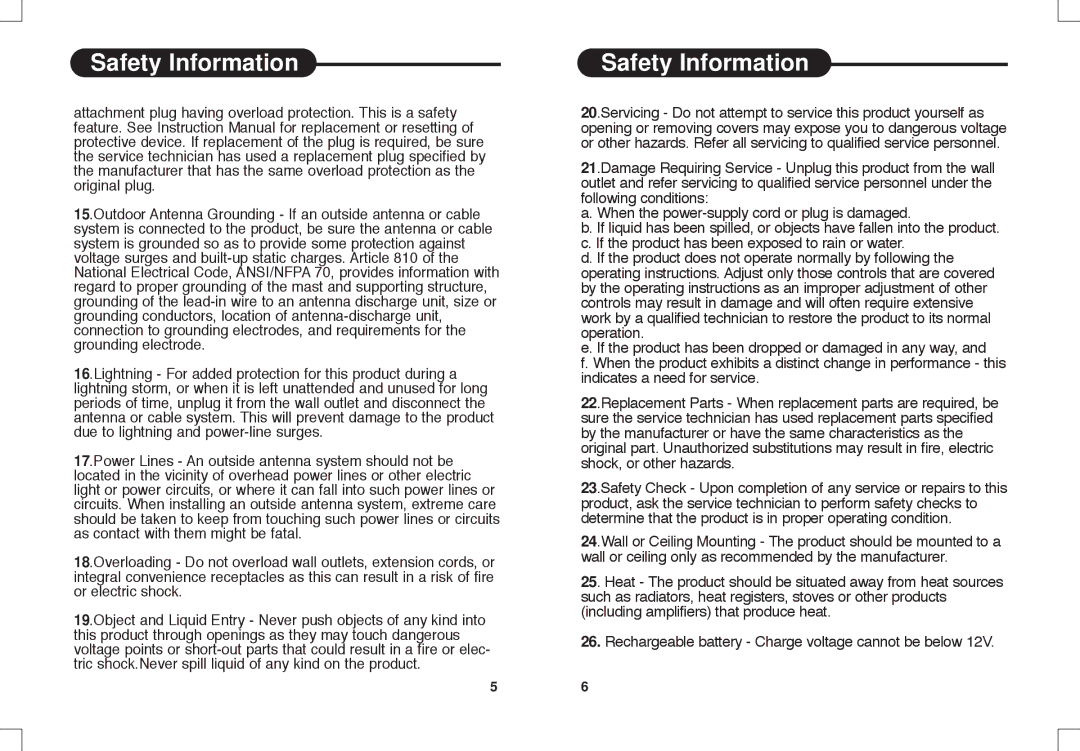 Daewoo DPC - 7400P manual Safety Information 