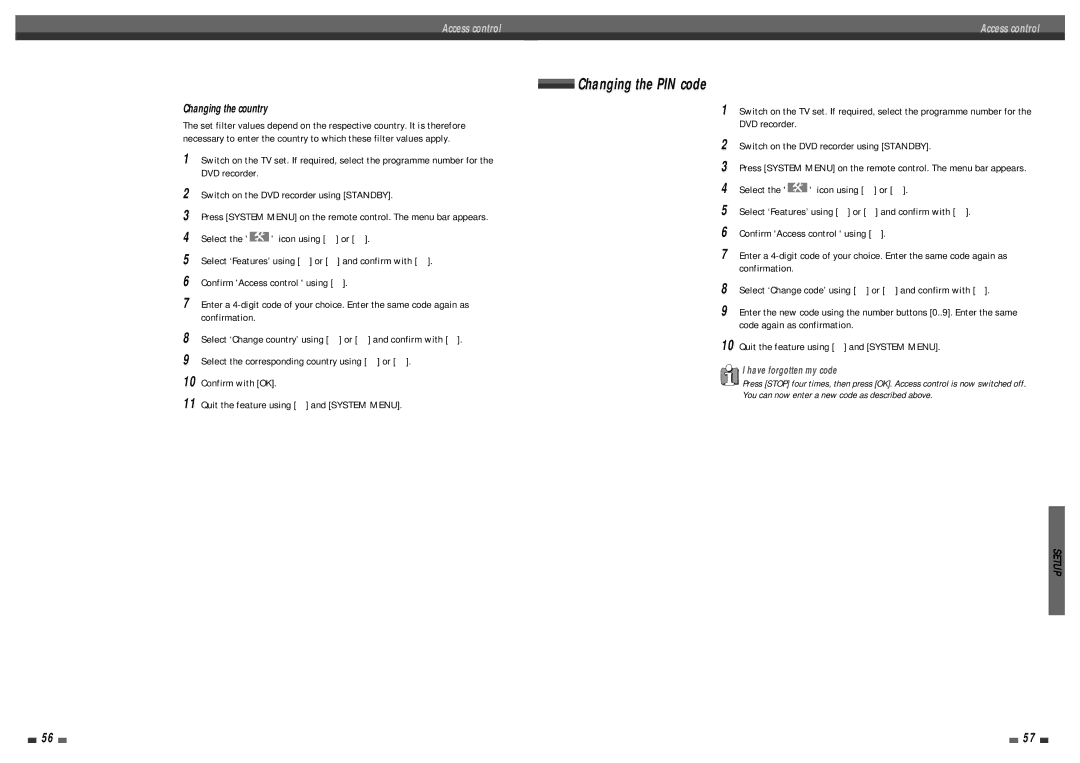 Daewoo DQR-1000D, DQR-1100D owner manual Changing the PIN code 