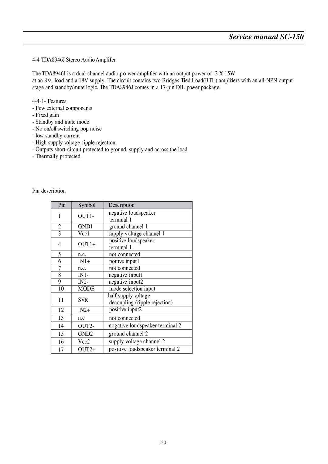 Daewoo DSC-3220E/3220L service manual GND1, OUT1+, Mode, Svr, GND2, OUT2+ 