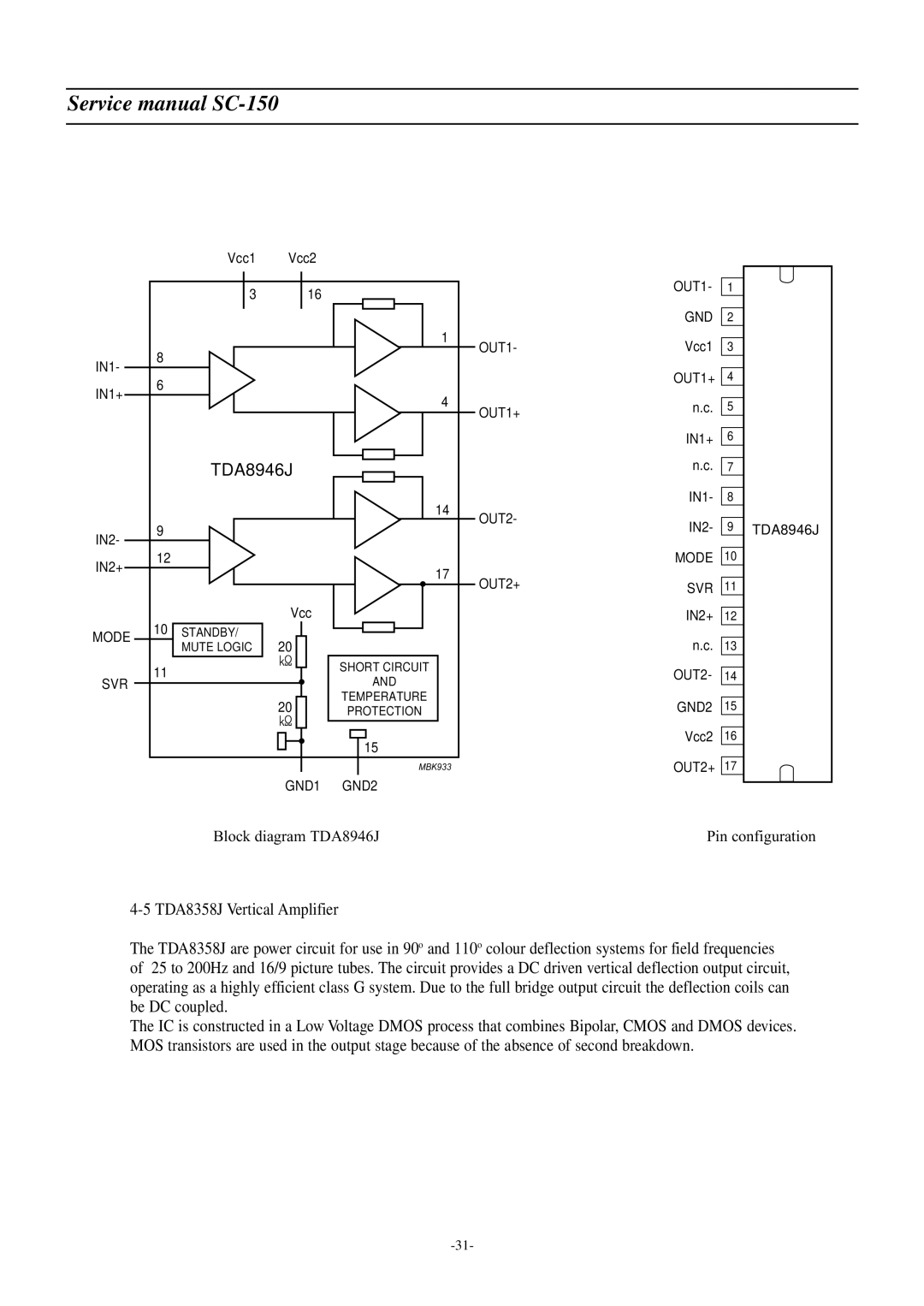 Daewoo DSC-3220E/3220L service manual TDA8946J 