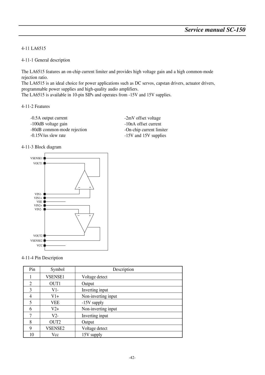 Daewoo DSC-3220E/3220L service manual Vee 