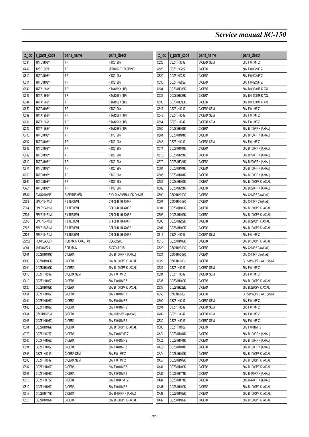 Daewoo DSC-3220E/3220L service manual Semi Fixed 