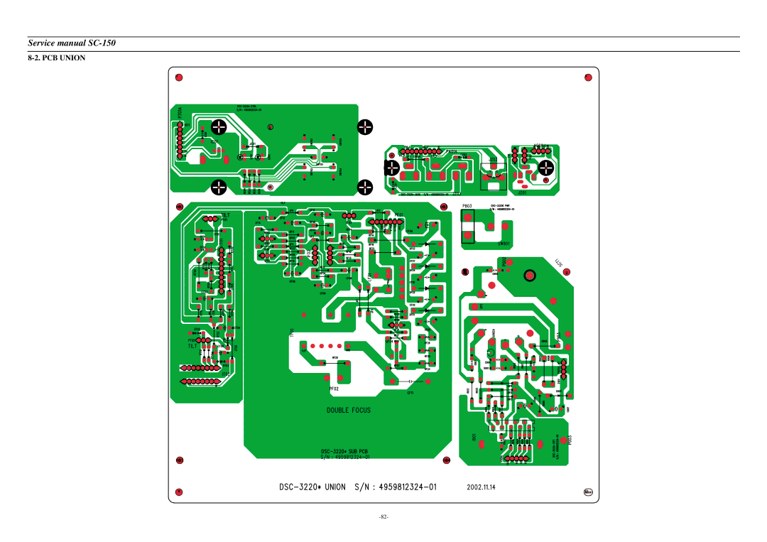 Daewoo DSC-3220E/3220L service manual PCB Union 