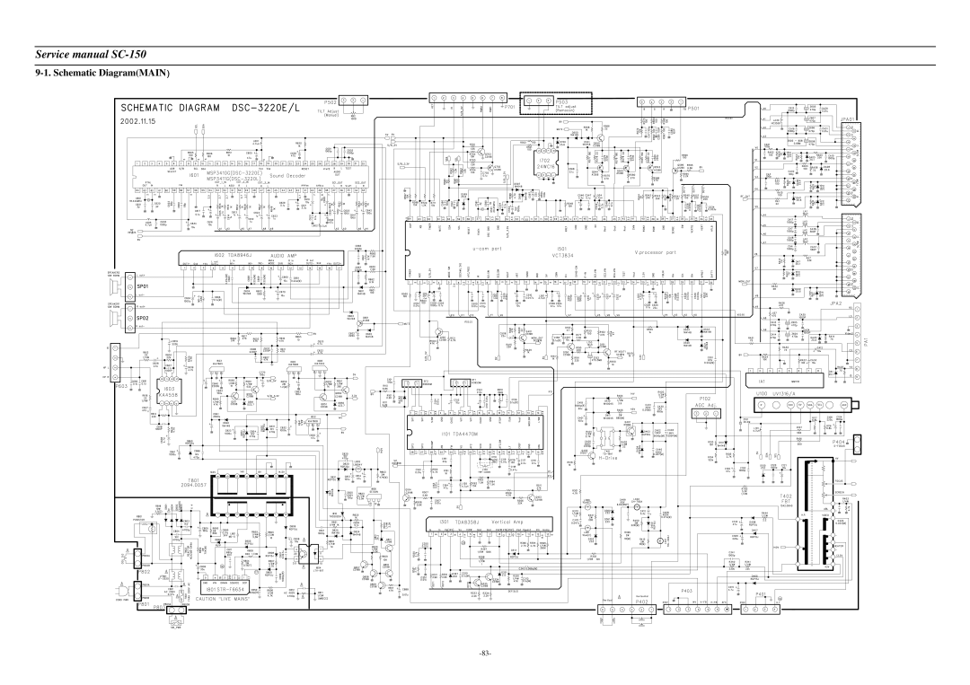 Daewoo DSC-3220E/3220L service manual Schematic DiagramMAIN 