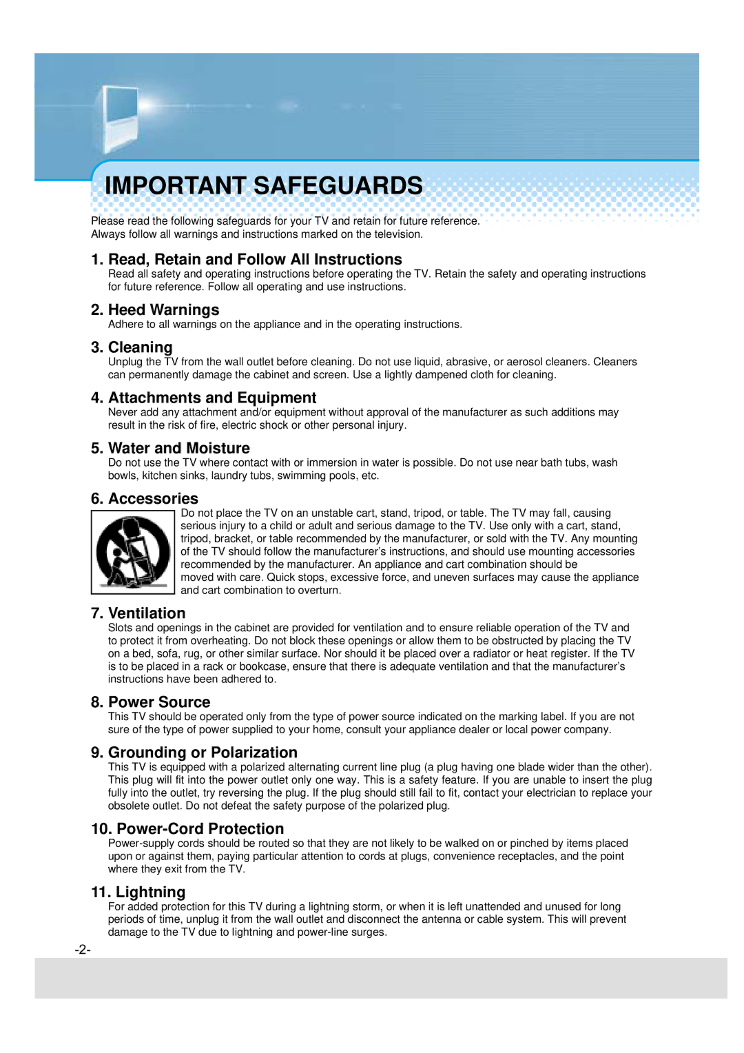 Daewoo DSJ-4720CRA, DSJ-4710CRA, 5510CRA, 5520CRA instruction manual Important Safeguards 