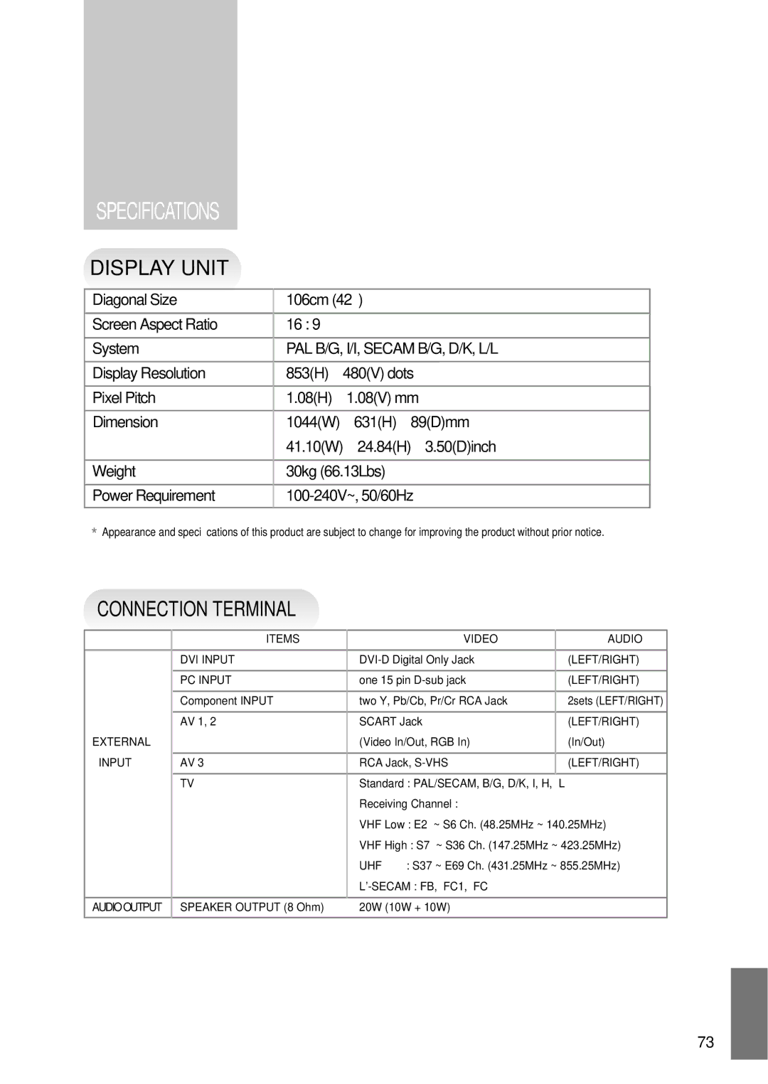 Daewoo DT- 4280NH user manual 41.10W 