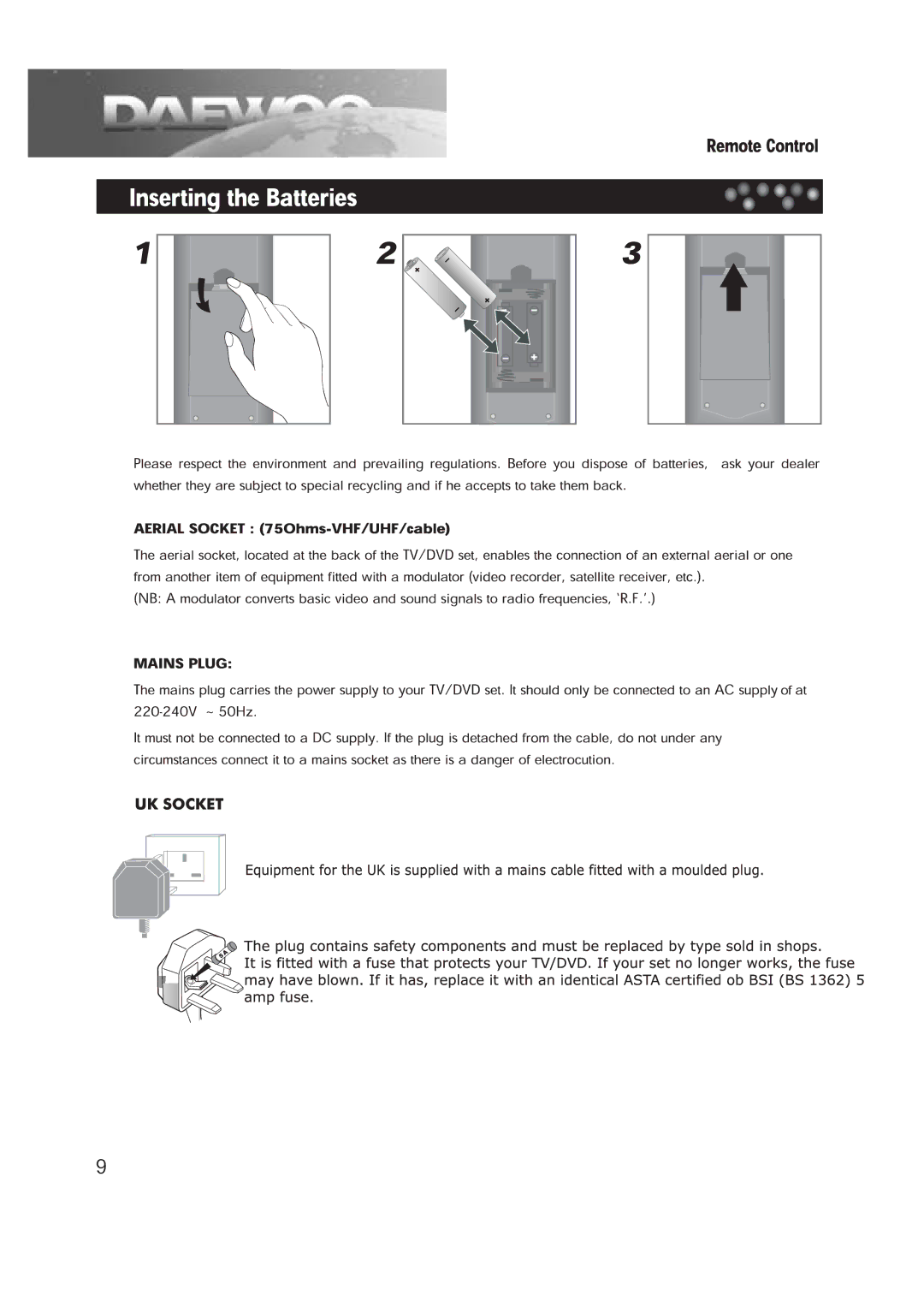 Daewoo DTD-14H9 owner manual 