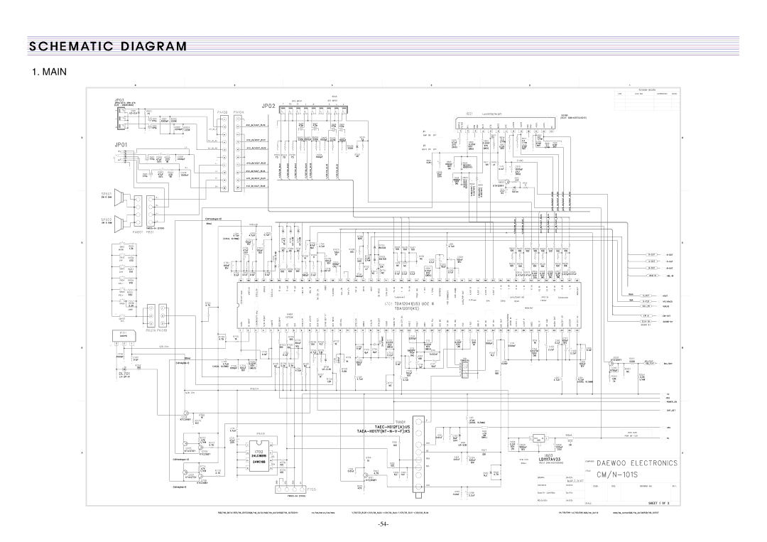 Daewoo DTH-21S7, DTH-21S8 service manual Main 