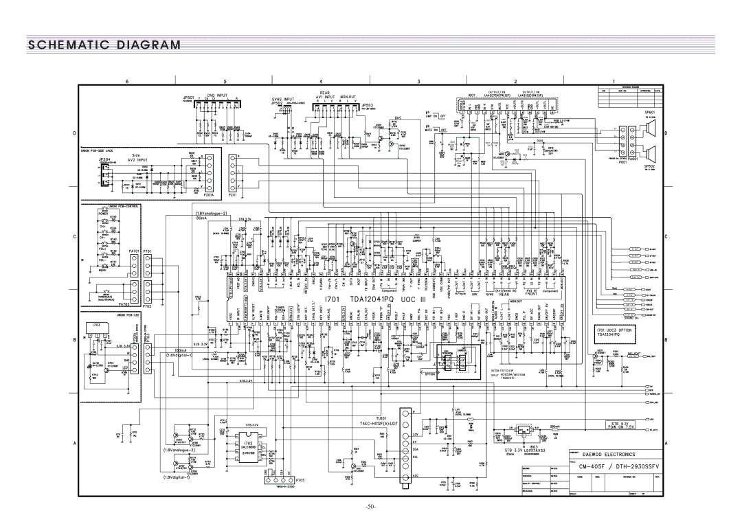 Daewoo CM-405F, DTH-2930SSFV service manual 