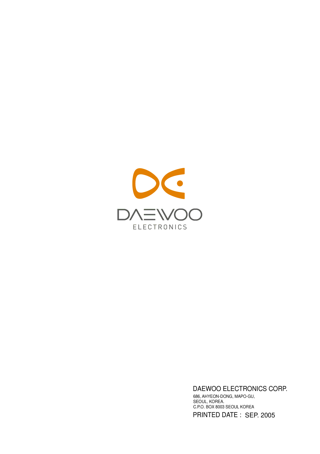 Daewoo DTQ-21U4SSN, DTQ-2133SSN, DTQ-2133SSFN service manual Daewoo Electronics Corp 