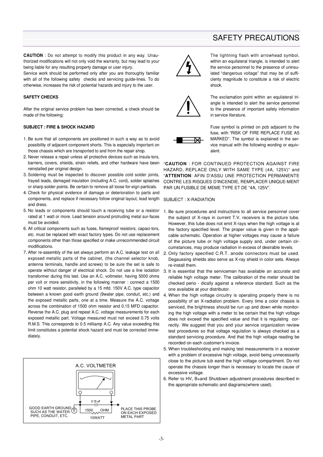 Daewoo DTQ-29U4SCV, DTQ-29U5SSFV, CN-401FN, CN-400FN DTQ-29U1SCV DTQ-29U1SSFV DTQ-29U1SCSV service manual 15 uF 