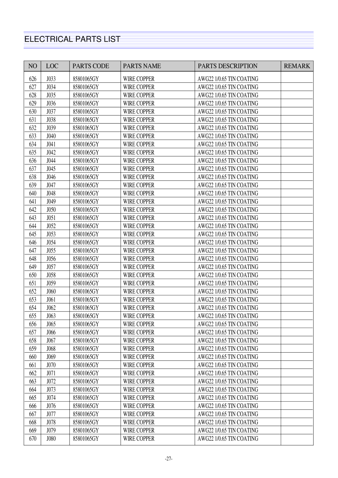 Daewoo DTQ-29U8SSN, DTQ-29M2FS, DTQ-29M5SSN, DTQ-27U8SCN service manual 626 J033 85801065GY 