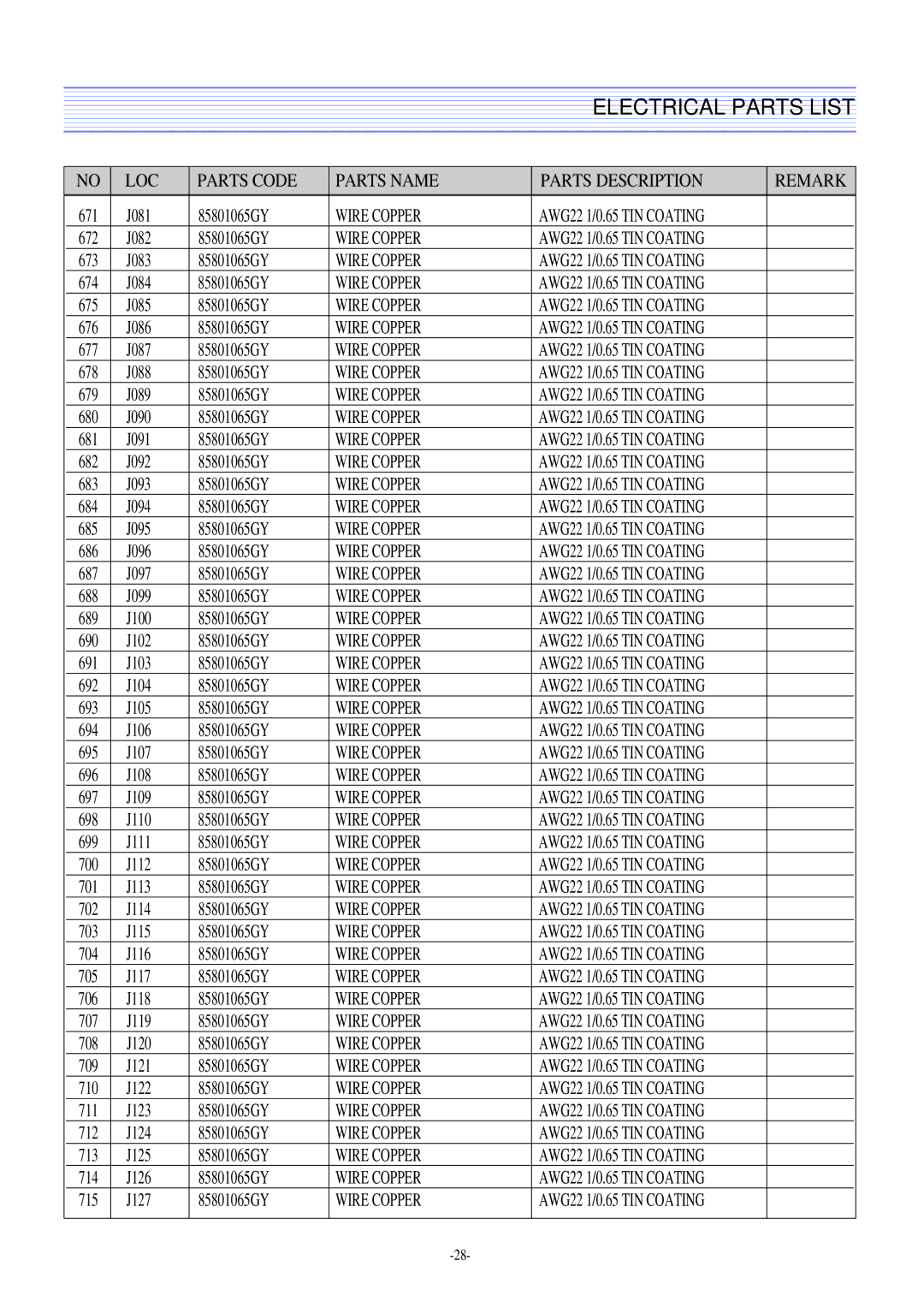 Daewoo DTQ-29M2FS, DTQ-29U8SSN, DTQ-29M5SSN, DTQ-27U8SCN service manual 671 J081 85801065GY 