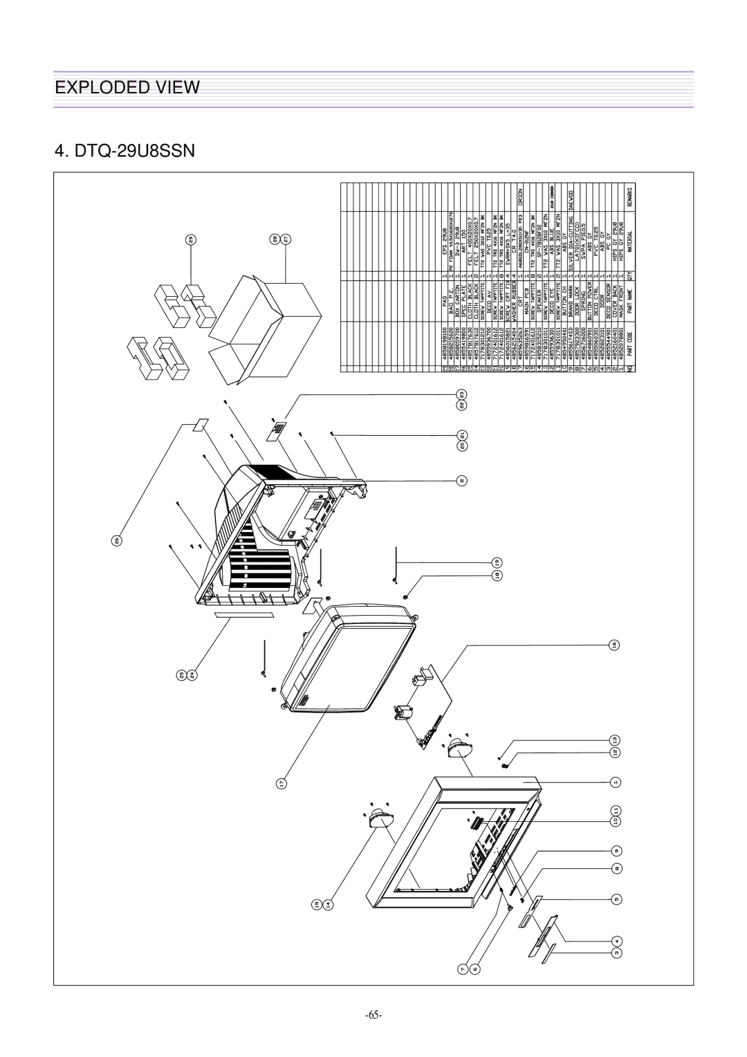 Daewoo DTQ-29M5SSN, DTQ-29M2FS, DTQ-27U8SCN service manual DTQ-29U8SSN 