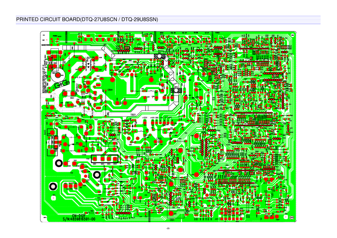 Daewoo DTQ-29M2FS, DTQ-29M5SSN service manual Printed Circuit BOARDDTQ-27U8SCN / DTQ-29U8SSN 