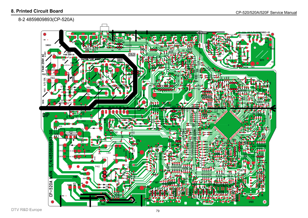 Daewoo DTY-28A8, DTY-28A6, DTY-28A7, DTZ-29U7/U3, DTZ-2881/28W8, DTY-21U7/21B4, DTC-21Y1/21Y2, DTC-20T2 4859809893CP-520A 