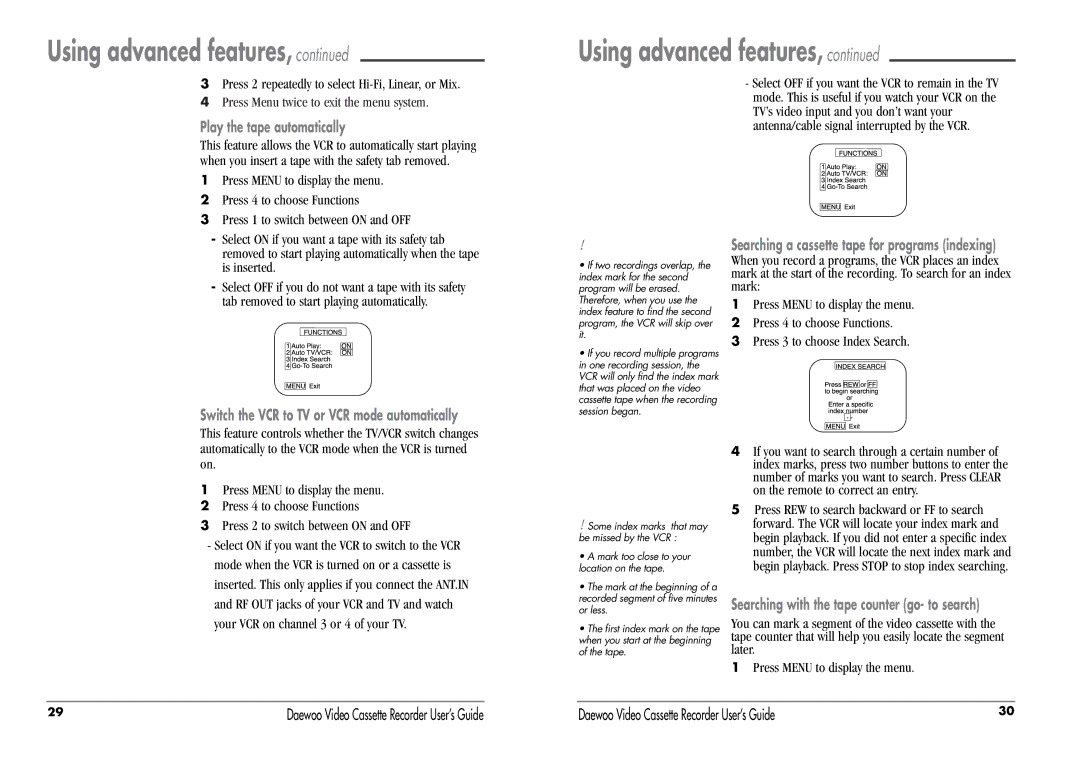 Daewoo DV-T8DN manual Using advanced features 