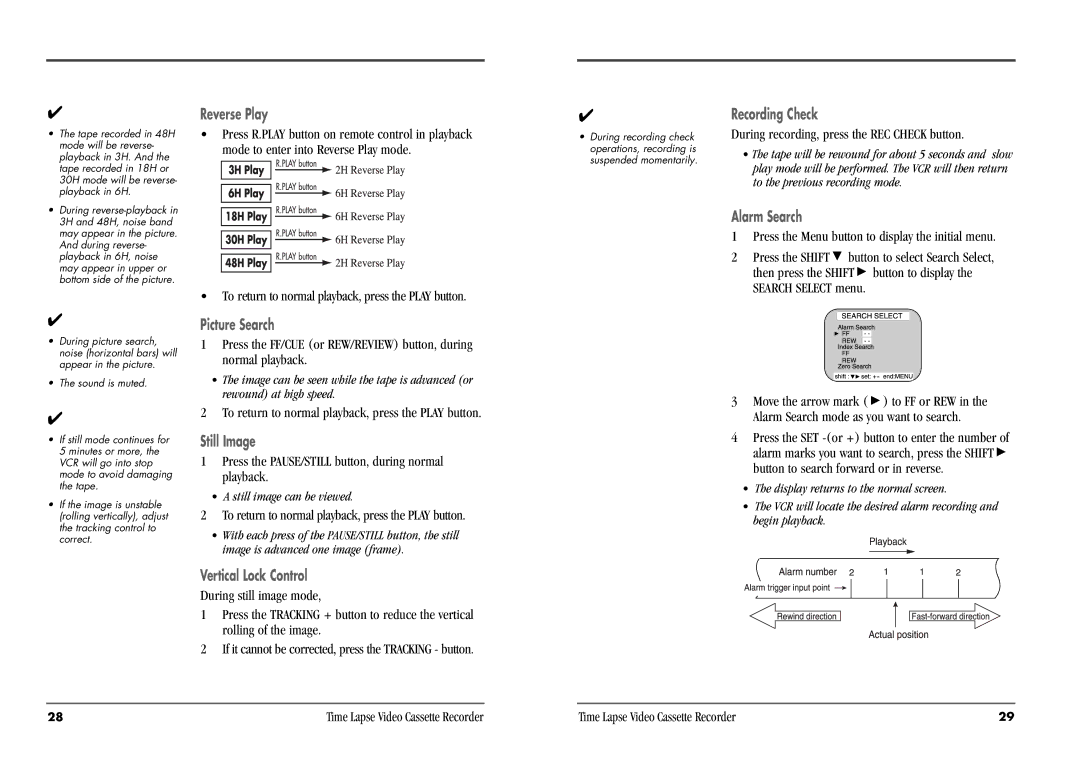 Daewoo DV3K683DZ-SD To return to normal playback, press the Play button, During recording, press the REC Check button 