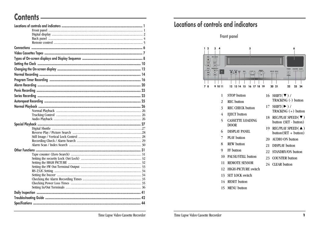 Daewoo DV3K683DZ-SD manual Contents 