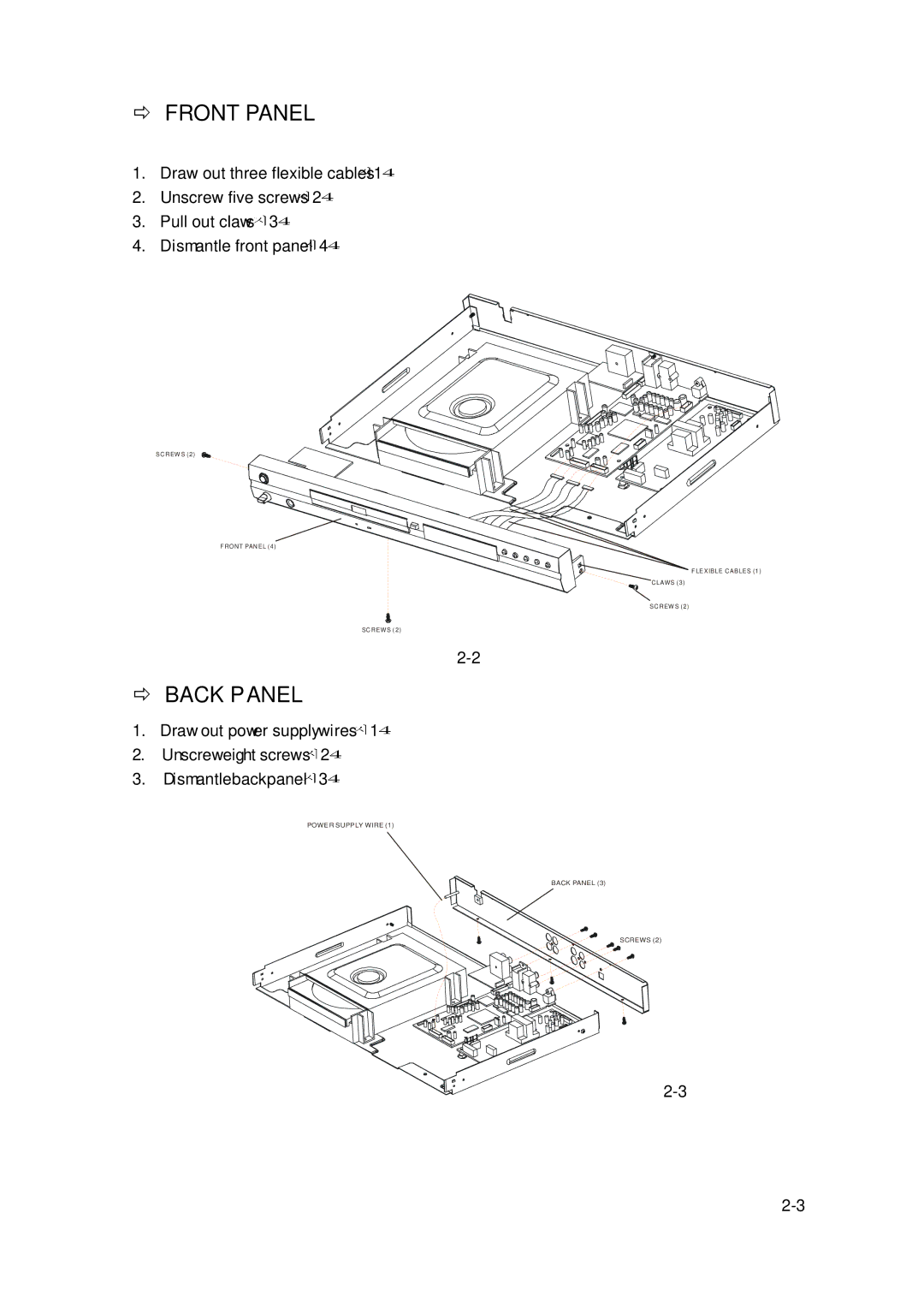 Daewoo DVG - 8400N, DVG - 5300N service manual Front Panel 