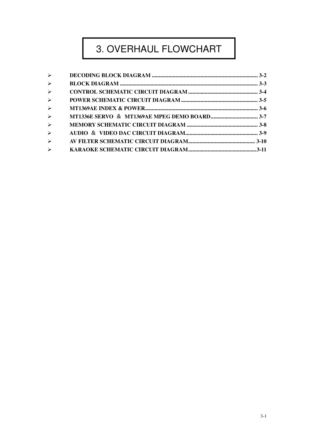 Daewoo DVG - 5300N, DVG - 8400N service manual Overhaul Flowchart 