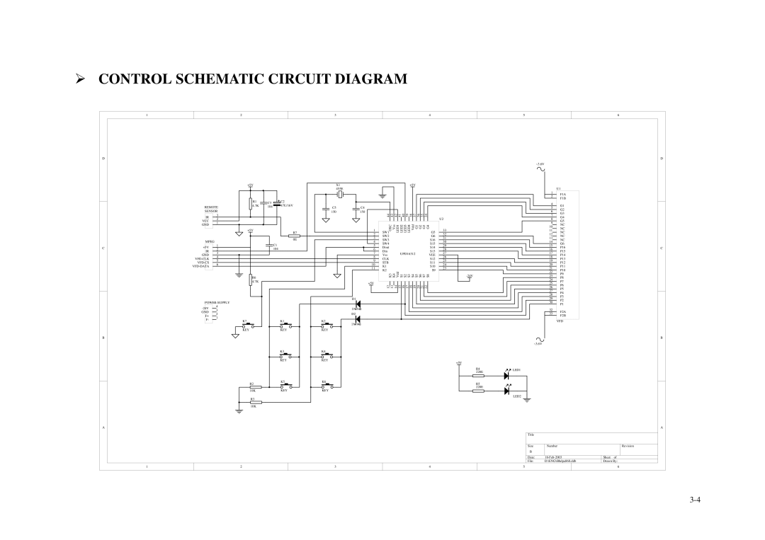 Daewoo DVG - 8400N, DVG - 5300N service manual Control Schematic Circuit Diagram, Vfd-Cs Stb 