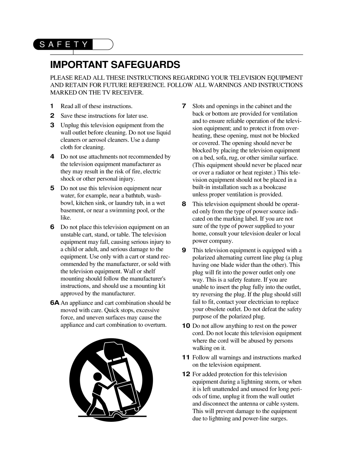 Daewoo DVQ 14H1FC instruction manual Important Safeguards 