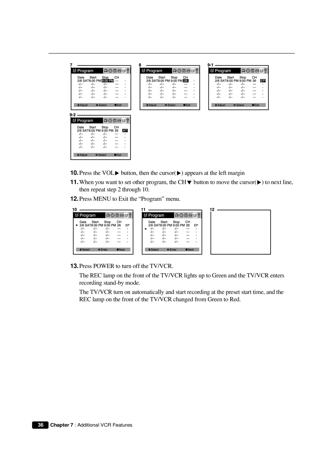 Daewoo DVQ 14H1FC instruction manual Additional VCR Features 