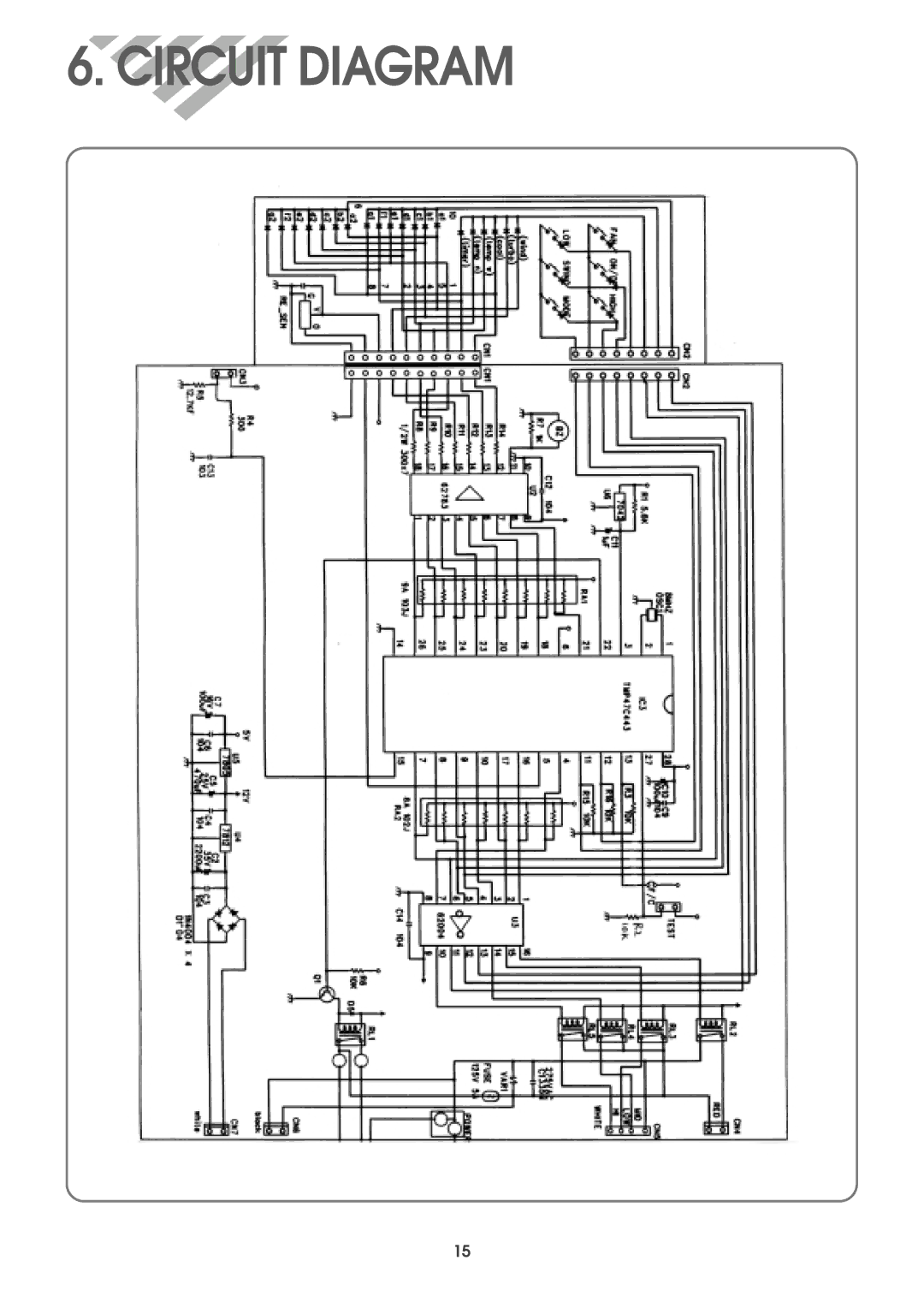 Daewoo DWC-121R service manual Circuit Diagram 