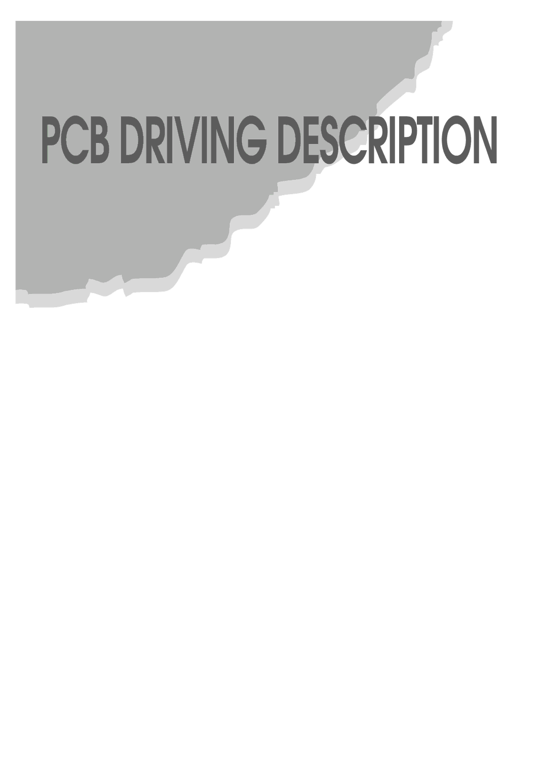 Daewoo DWC-121R service manual PCB Driving Description 