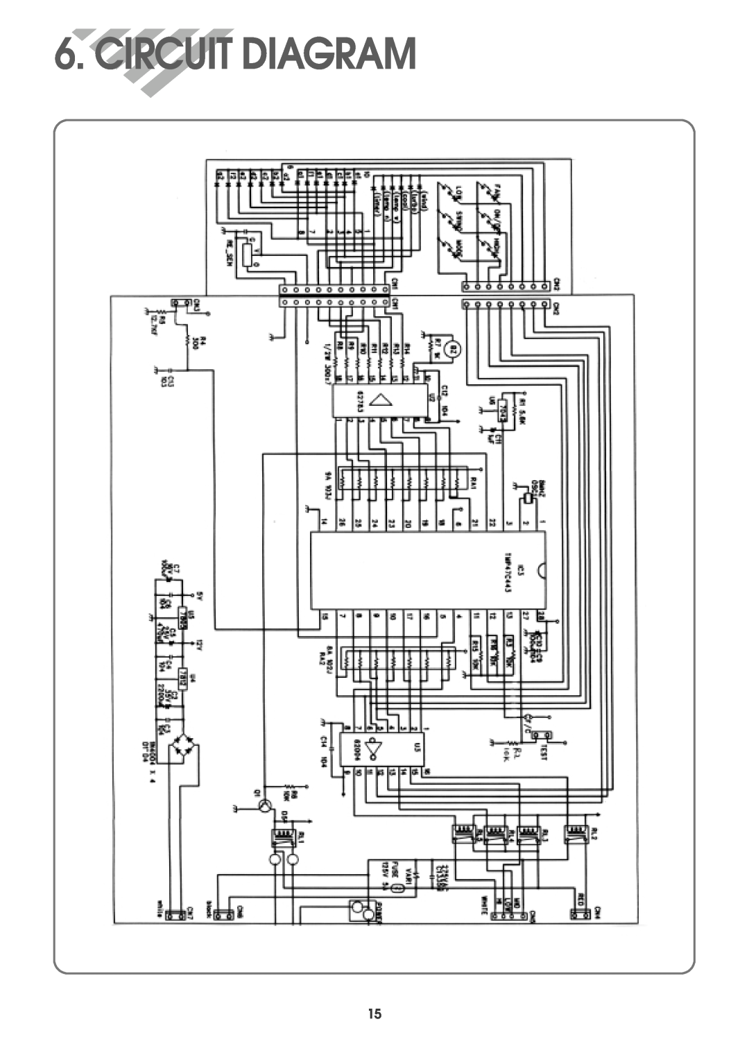 Daewoo DWC-121R service manual Circuit Diagram 