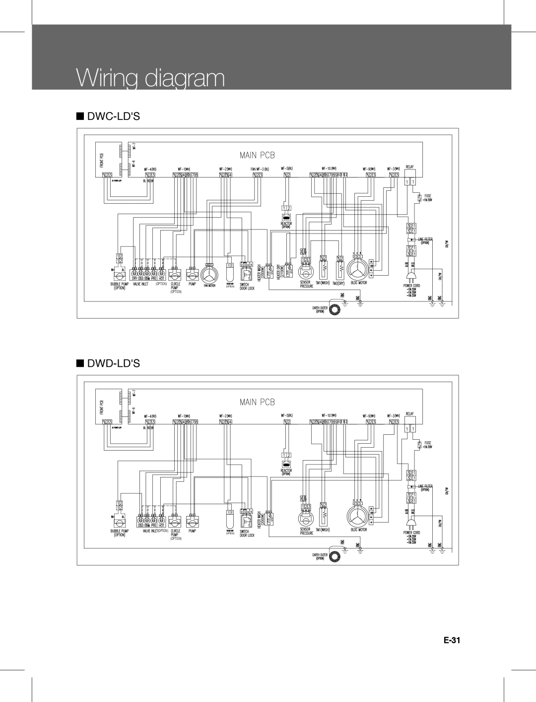 Daewoo DWC-LD141X, DWD-LD141X instruction manual Wiring diagram 