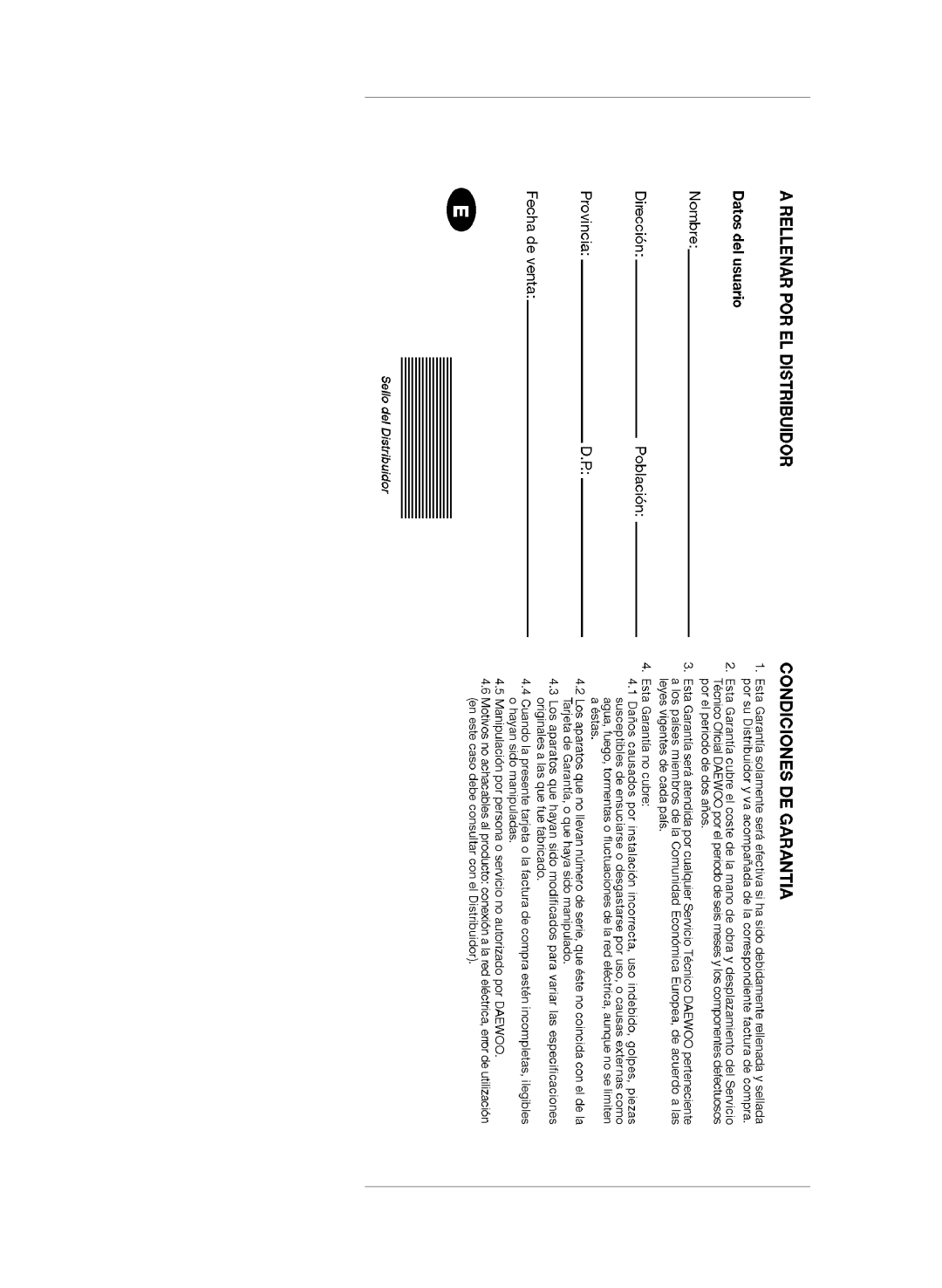 Daewoo ERF-41.A, ERF-36.A, RF-39.A, ERF-38.A manual 