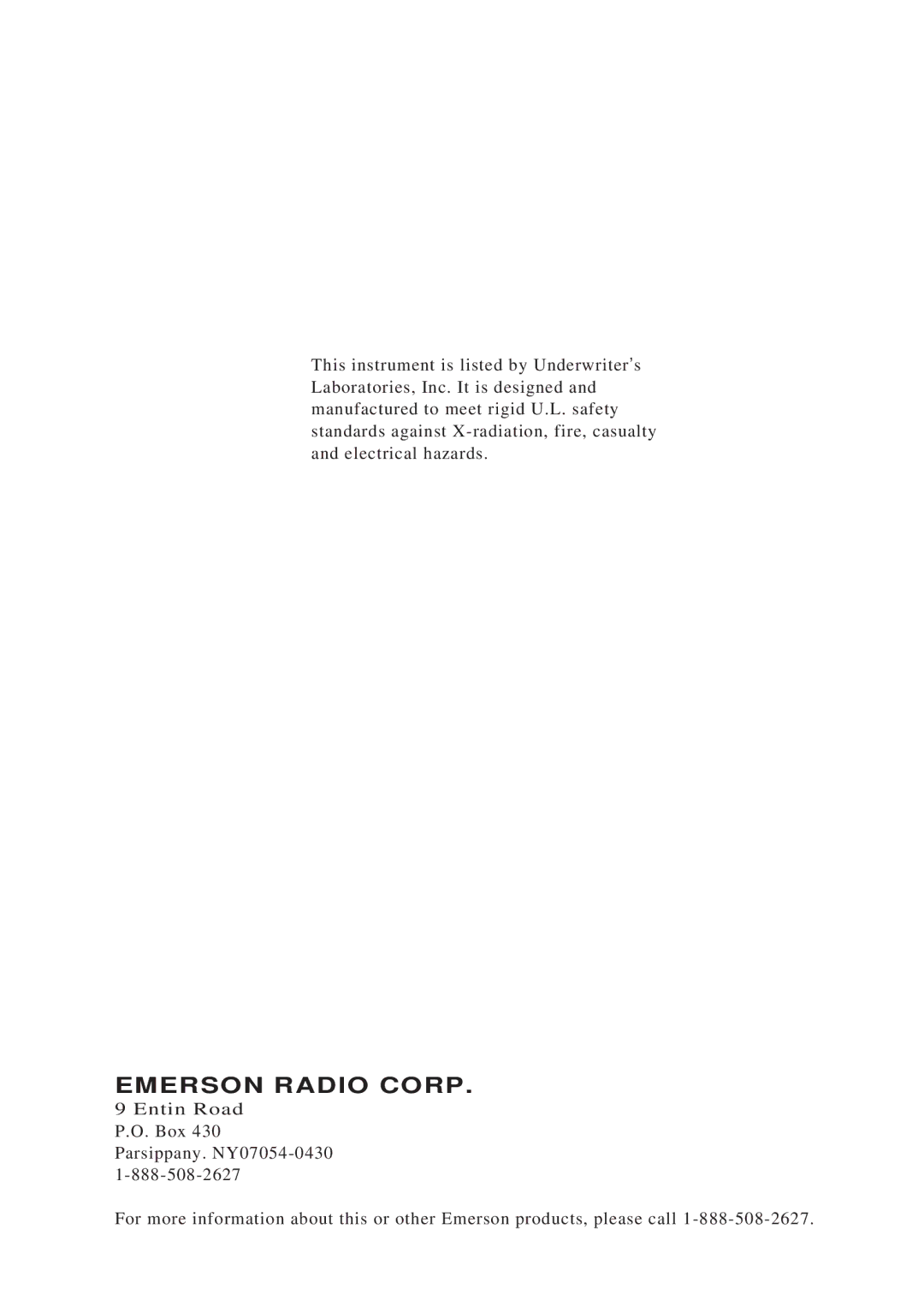 Daewoo ET 19P2, ET 13P2 instruction manual Emerson Radio Corp 