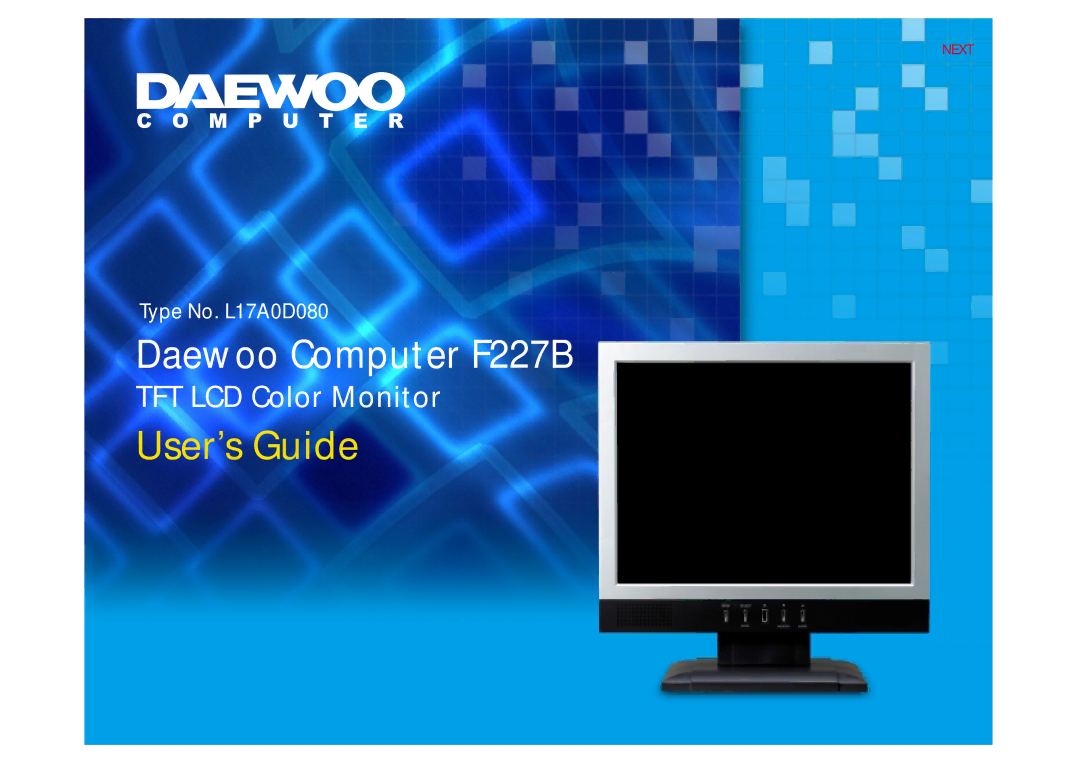 Daewoo F227B manual User’s Guide 