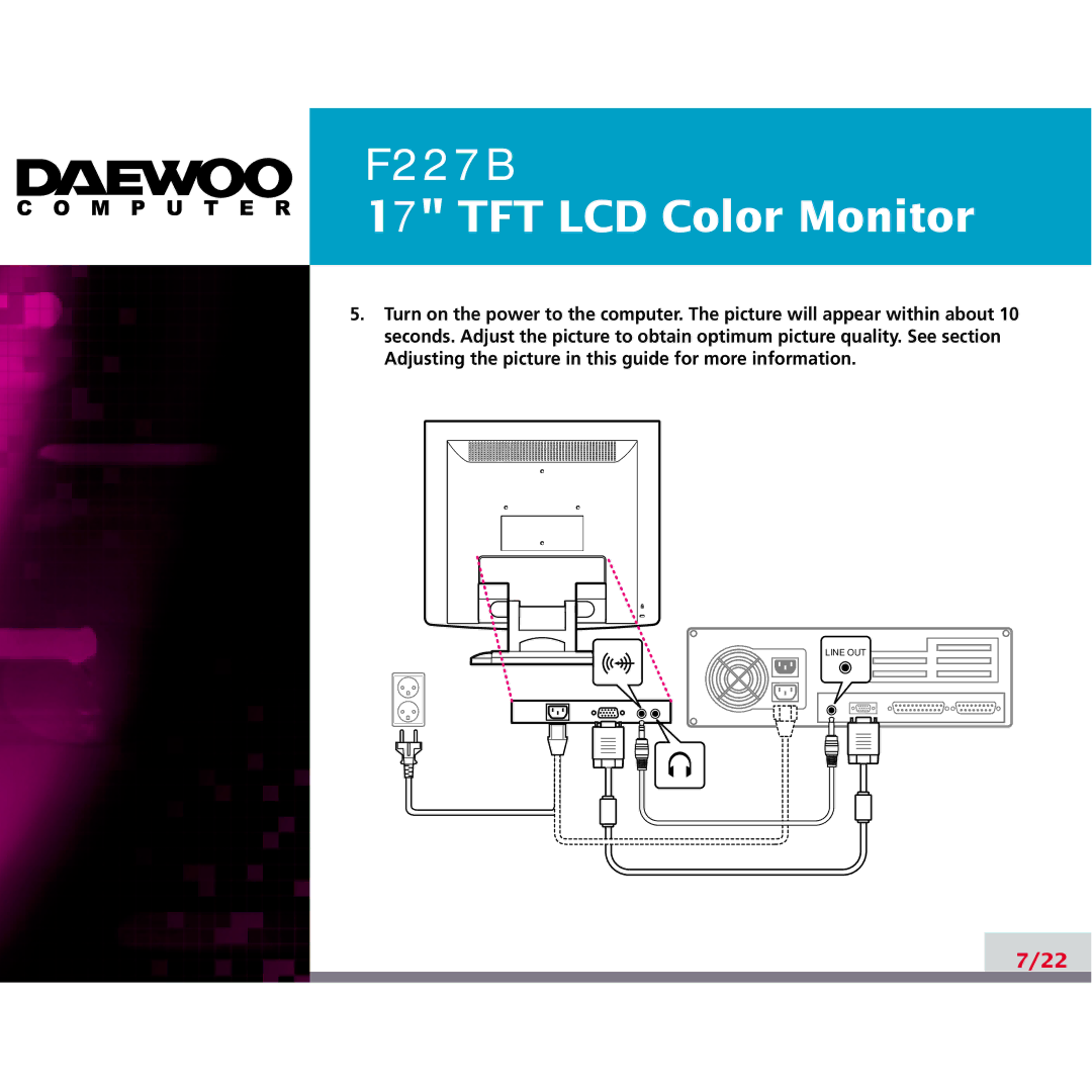 Daewoo F227B manual Line OUT 