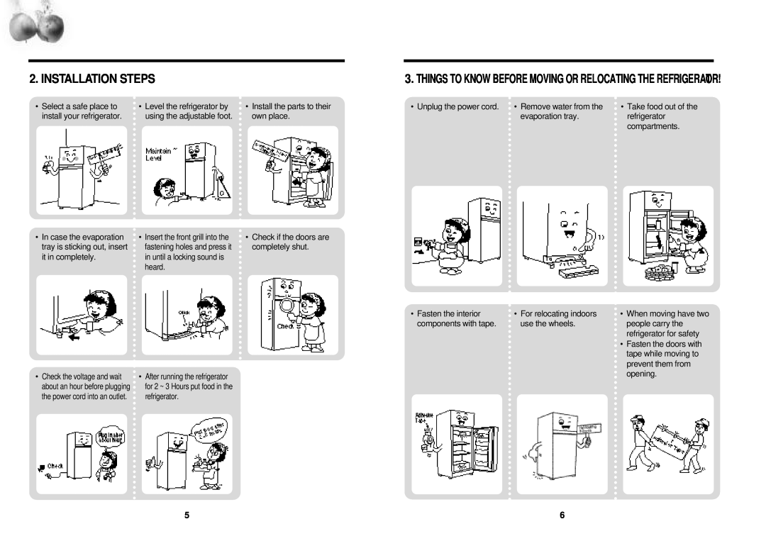 Daewoo FR-331 instruction manual Installation Steps 
